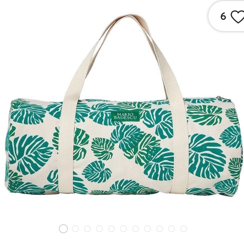 MARIO BADESCU palm leaf small duffle